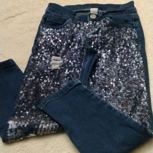 Girls Justice Sequin Jeans size 7